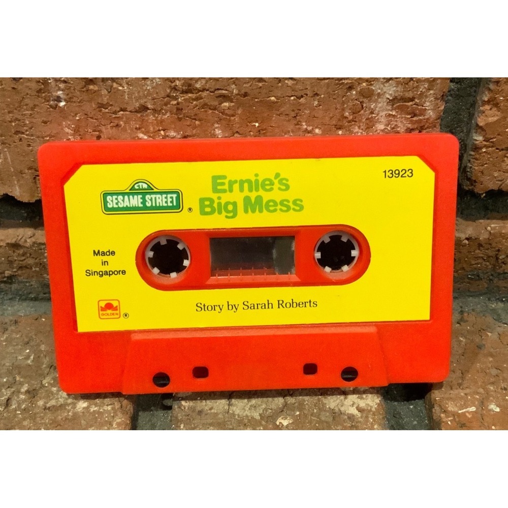 Vintage 1983 Sesame Street Ernie's Big Mess Cassette Tape Golden Records 13923